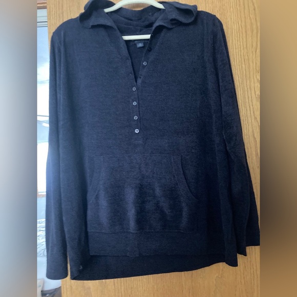 Barefoot Dreams Black Two Piece Set Hoodie 1X Small Jogger Pants Ultra Lite - Picture 6 of 14